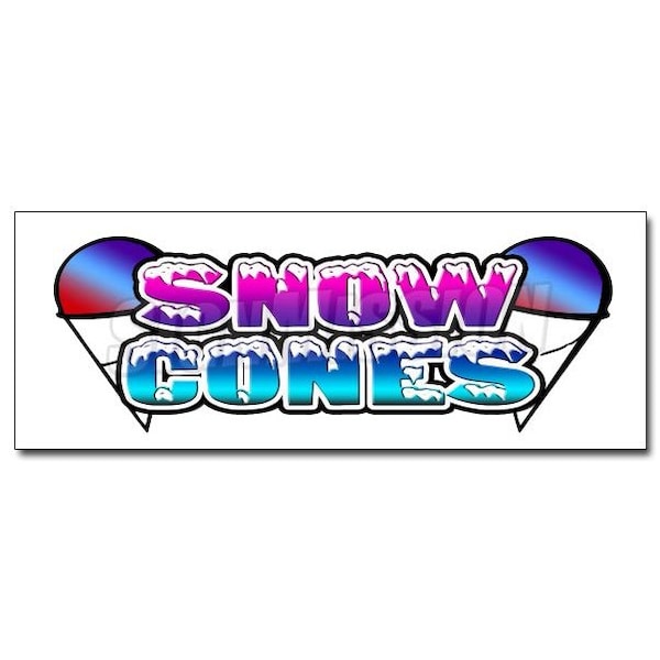Signmission 12in SNOW CONES 1 DECAL sticker sno cone kones water ice Italian cold drink, D-12 Snow Cones1 D-12 Snow Cones1 - main